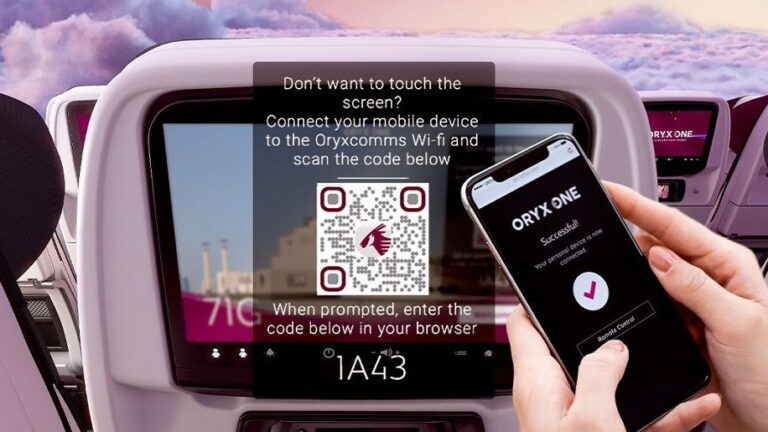Contactless inflight entertainment on Qatar Airways