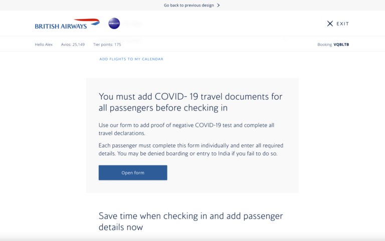 British Airways Covid documentation trial