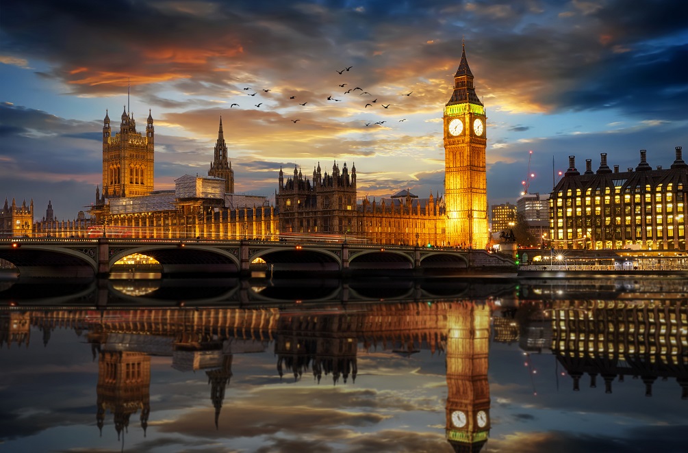 Westminster and Big Ben clocktower in London