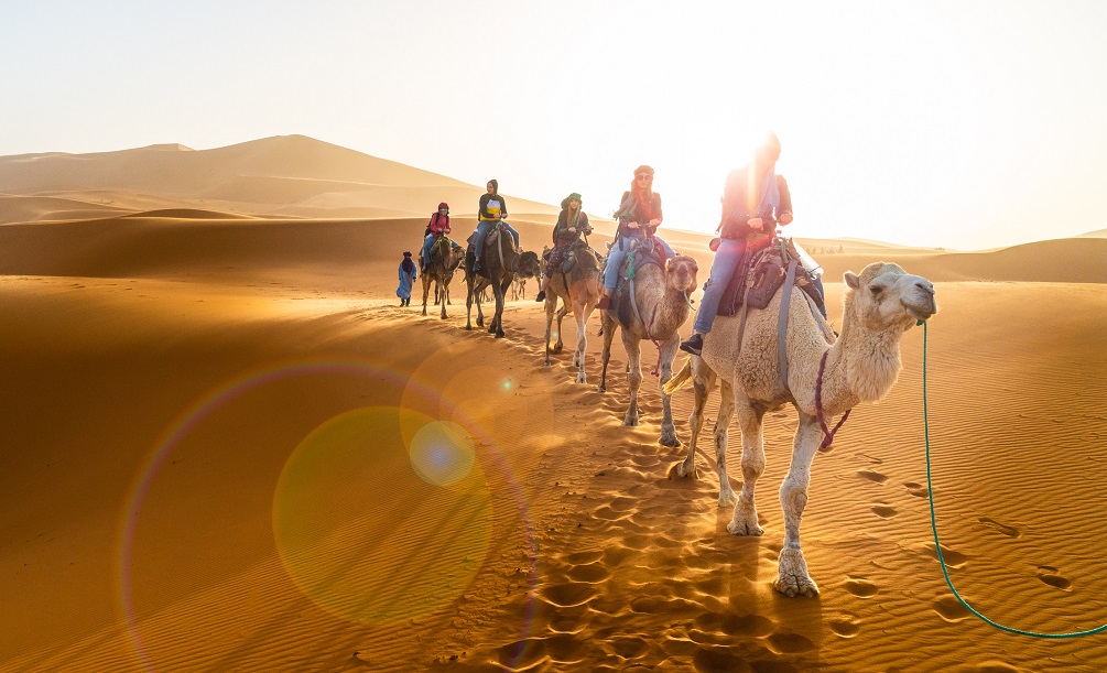 camel ride in Morocco