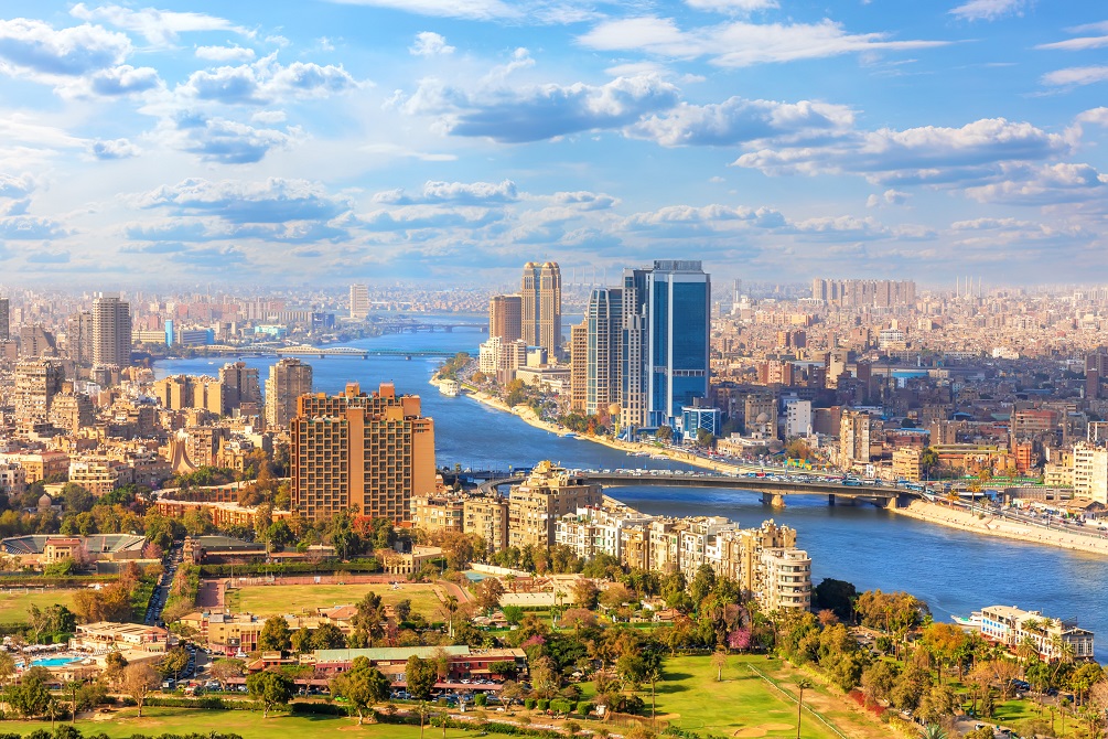  Cairo and the Nile from above, Egypt