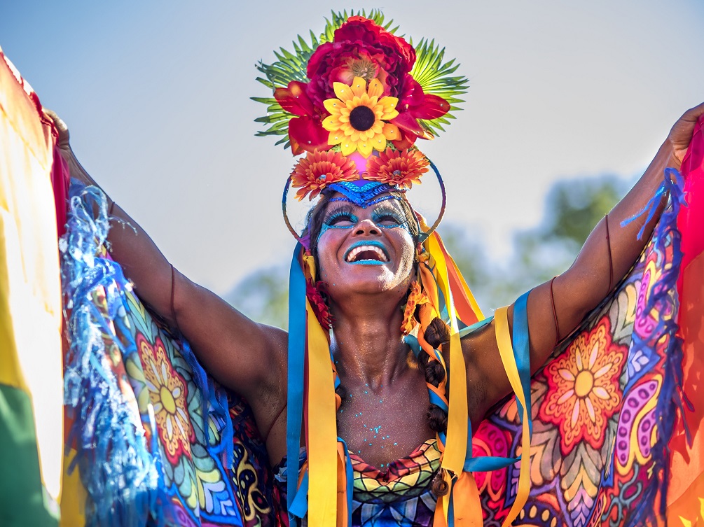 Brazilian Woman Wearing Colorful Costume