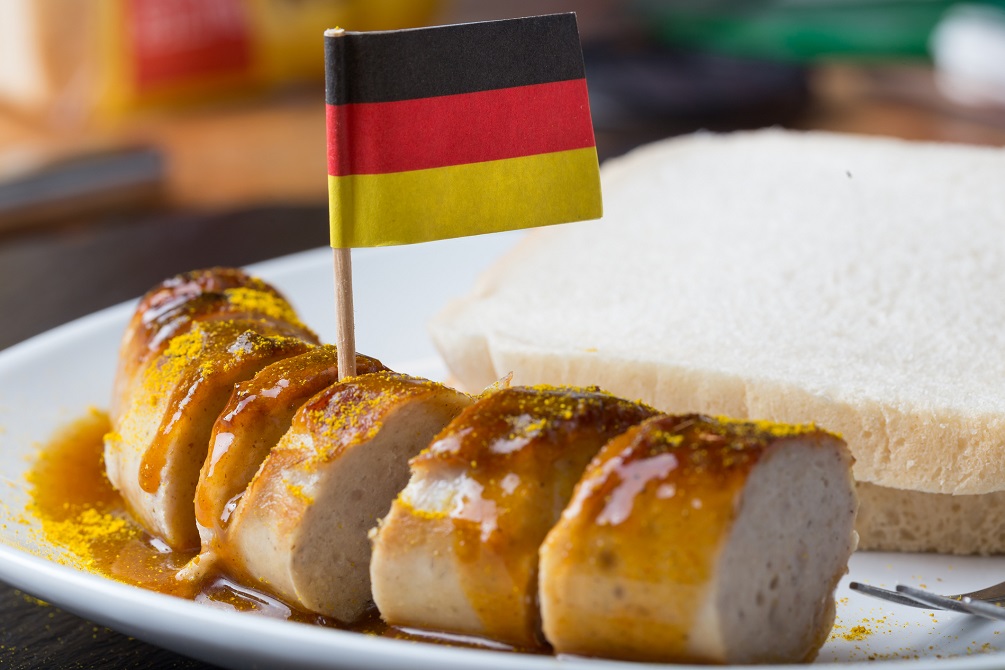 currywurst with german flag