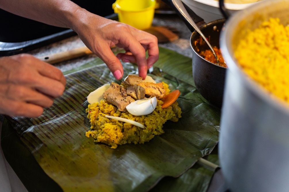 Colombian traditional food tamales
