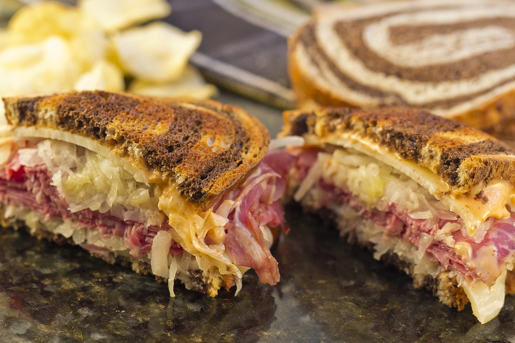 New York Reuben corned beef sandwich 