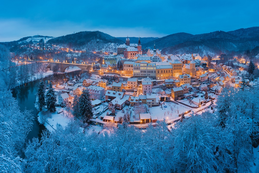 during winter season, Karlovy Vary Region, Czech Republic