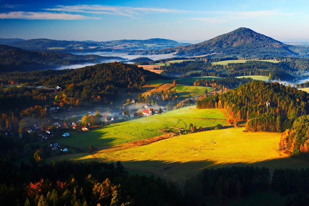 landscape of Czech Republic, Jetrichovice, Ceske Svycarsko