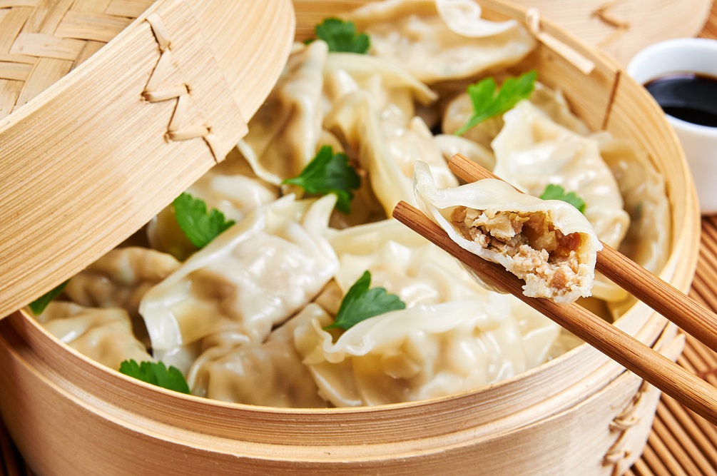 Steamed asian dumplings