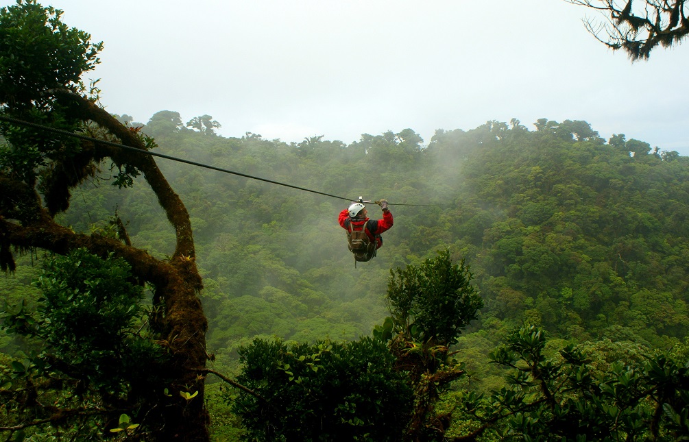 canopy ride in Monteverde National Park, Costa Rica