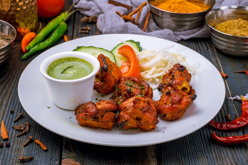 Chicken tikka indian food