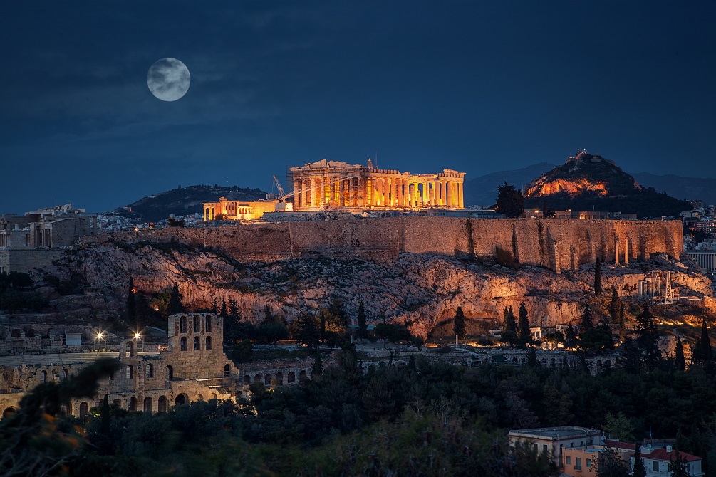 Acropolis at night