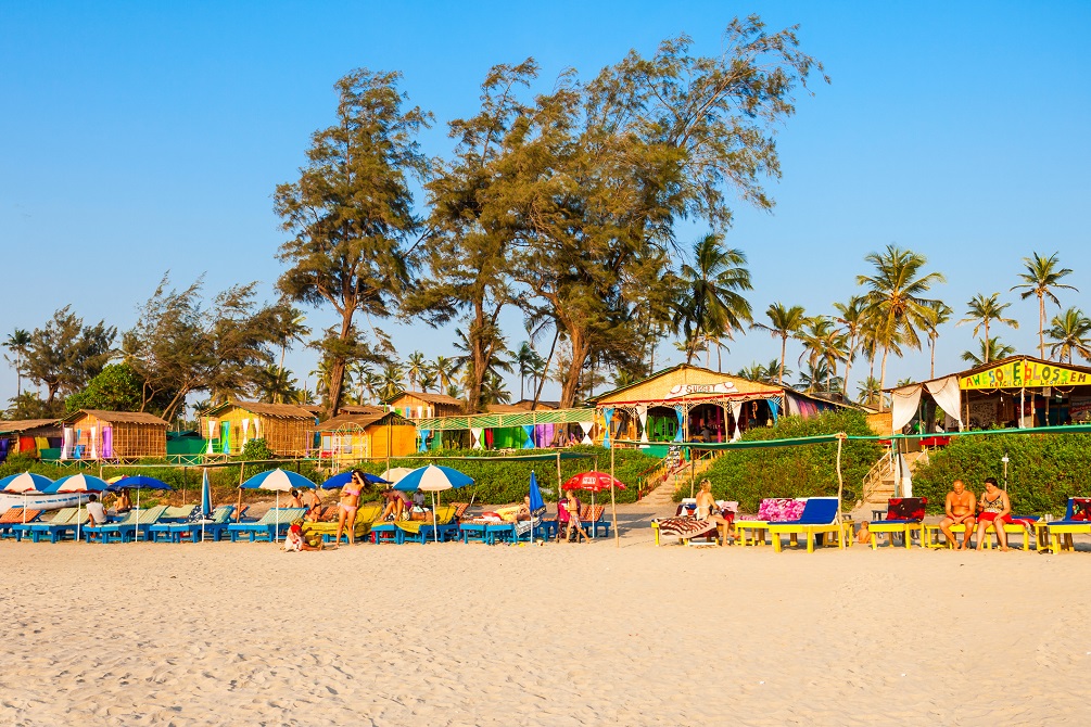 Arambol beach in north Goa, India