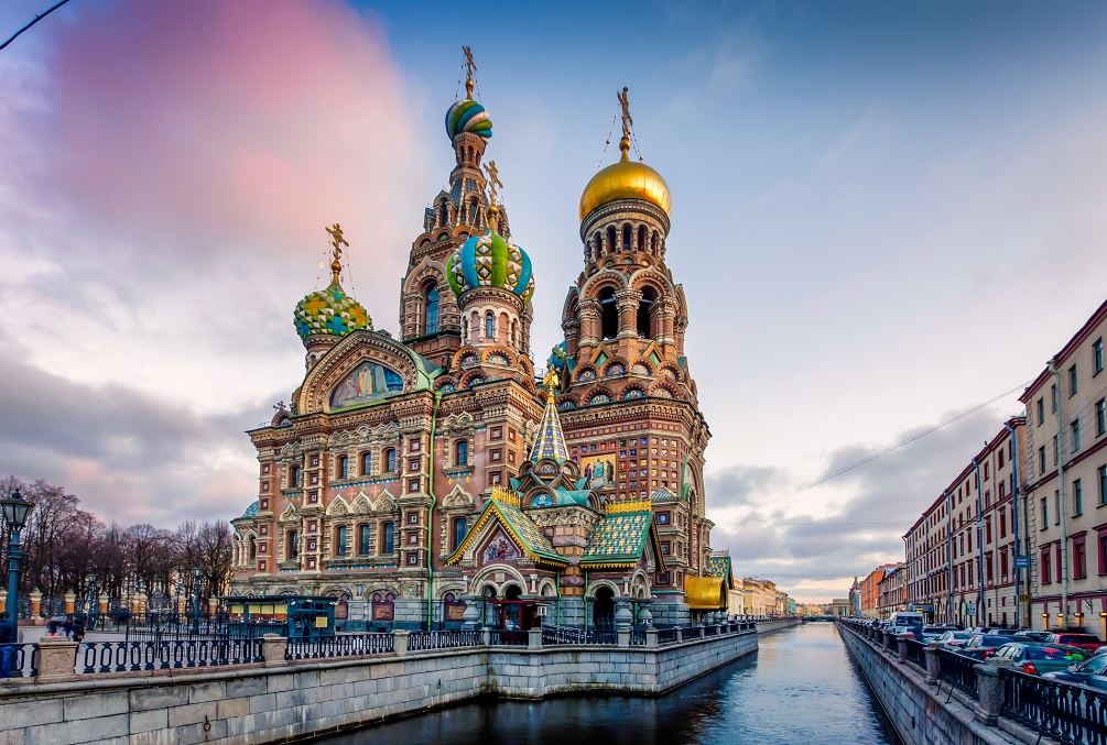 Church of the Savior on Spilled Blood is one of the main sights of St. Petersburg, Russia