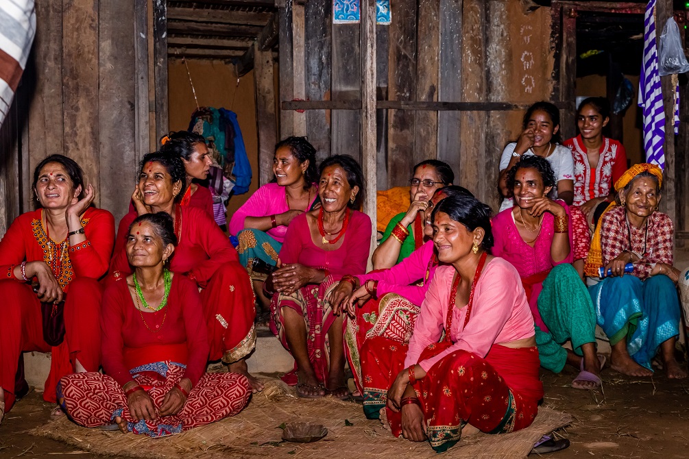 Nepali Women with traditional attire