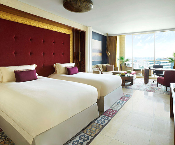 Raffles Dubai Signature-Room-Twin-Bed-Guest-room