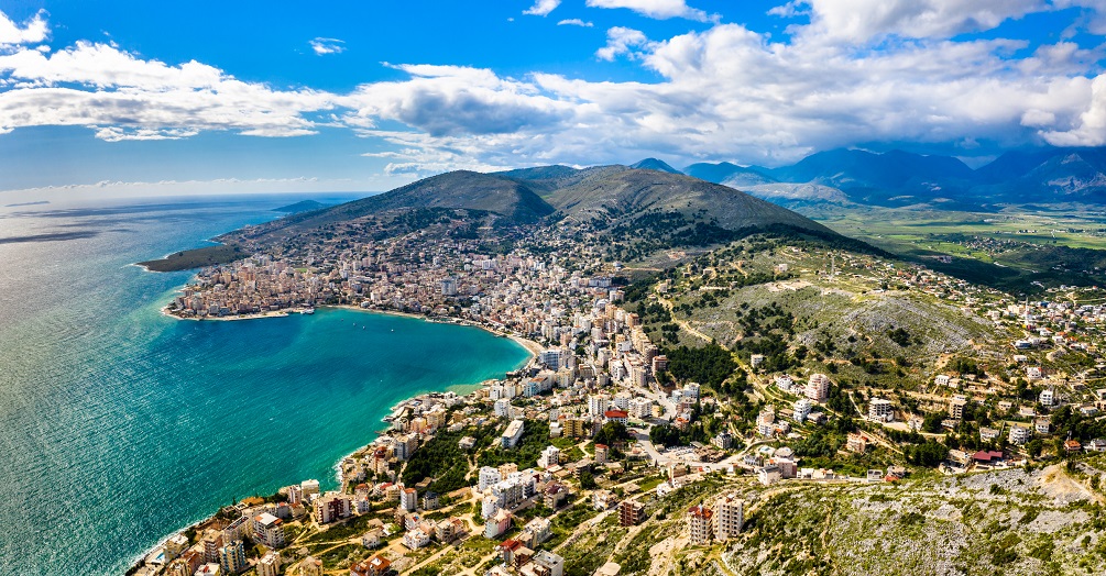  Saranda with Lekuresi Castle in South Albania