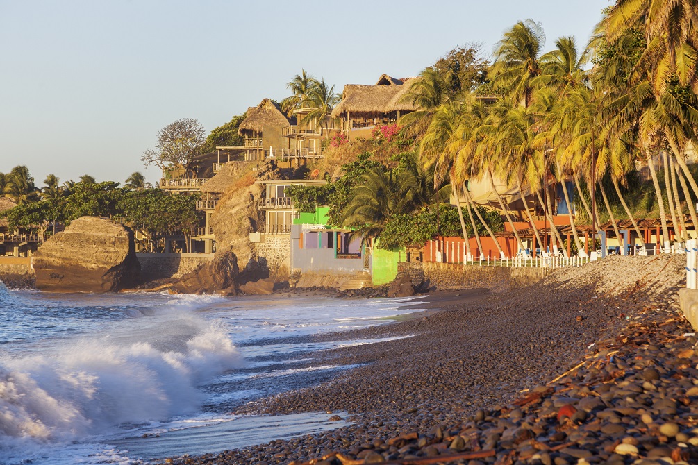 Tunco Beach in Salvador. El Tunco, El Salvador