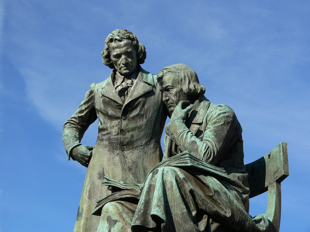 Grimm Brothers statue