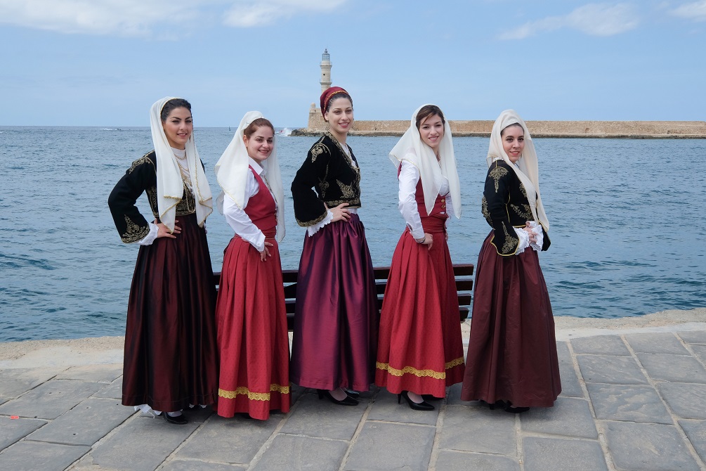 Traditional folklore dance ,Chania, Crete Greece Europe