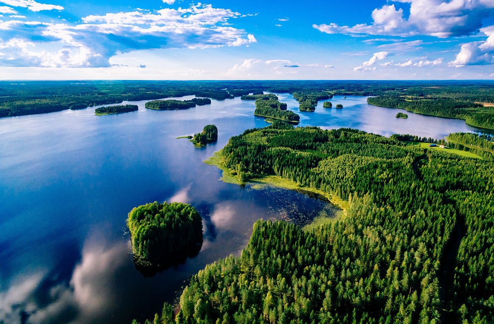 sunny summer day in Finland