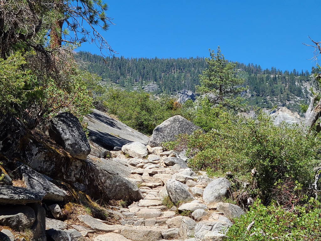 The John Muir trail in the High Country of Yosemite National Park, California